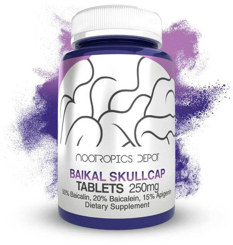 Nootropics Depot Baikal Skullcap Extract Tabletit ... 250 mg... 60