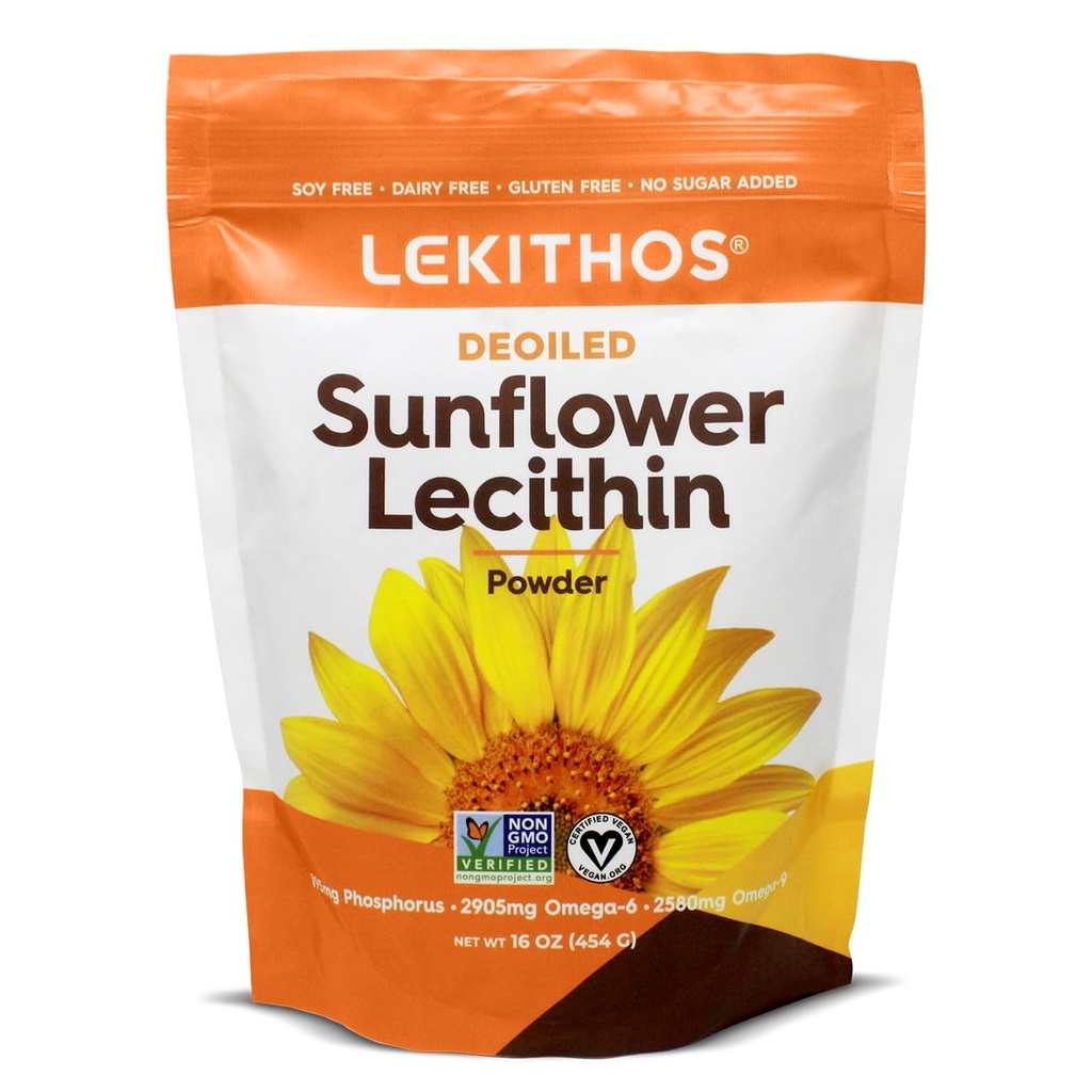 Devoired Auringonkukkalesitiini Powder 16oz, Daily Lesithin Supplement for Cooking, Baking & Gummies,1760mg Fosfatidyylikoliini Supplement - Great for Clogged Milk Ducts! 65 Tarjoukset, ei-GMO