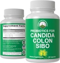 Probiootit Candida, Colon Cleanse, IBS, ja SIBO tukea. Tohtori Suositeltava ominainen Microbiome Nollaa Probiootti täydentää. Gut Health ja liikakasvu hoito kapselit naisille ja miehille
