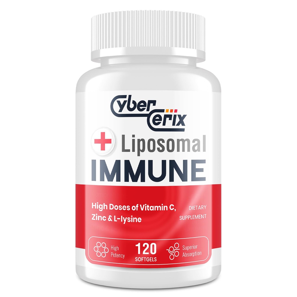 Advanced Liposomal Immune Supplement, Complex L-Lysine 1500 mg, Vitamiinit, Minerals & Herbal Otteita, Täydellinen Daily Wellness Blend miesten & naisten - 120 kapselia