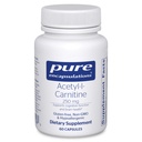 Rena inkapslingar Acetyl-L-Carnitine 250 mg - Memory & Brain Supplement - Brain Support & Focus * - Gluten Free & Non-GMO - 60 kapslar