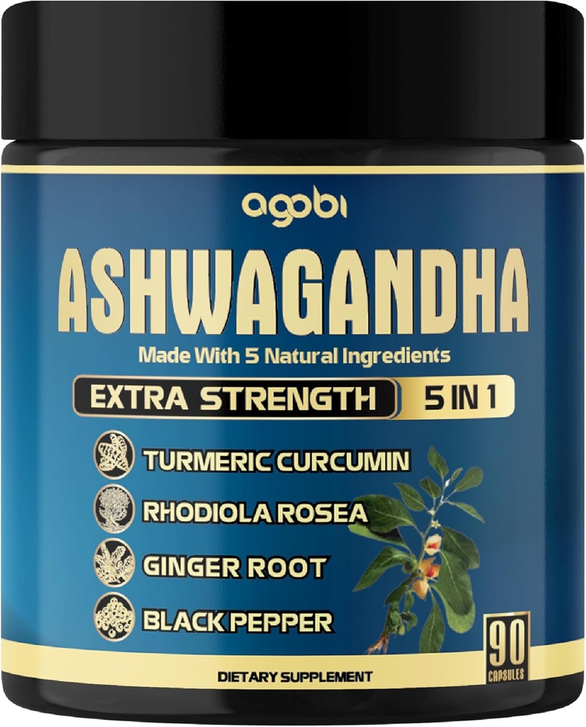 agobi Ashwagandha Supplement Capsules - 90 grejer för 3-månaders leverans