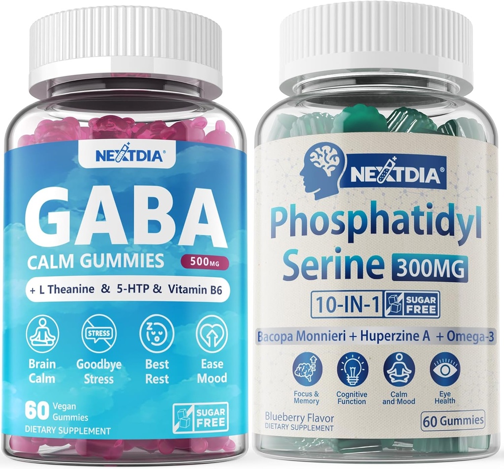 Bundle - Fosfatidylserine Gummies 120 Counts + GABA Gummies 120 Counts