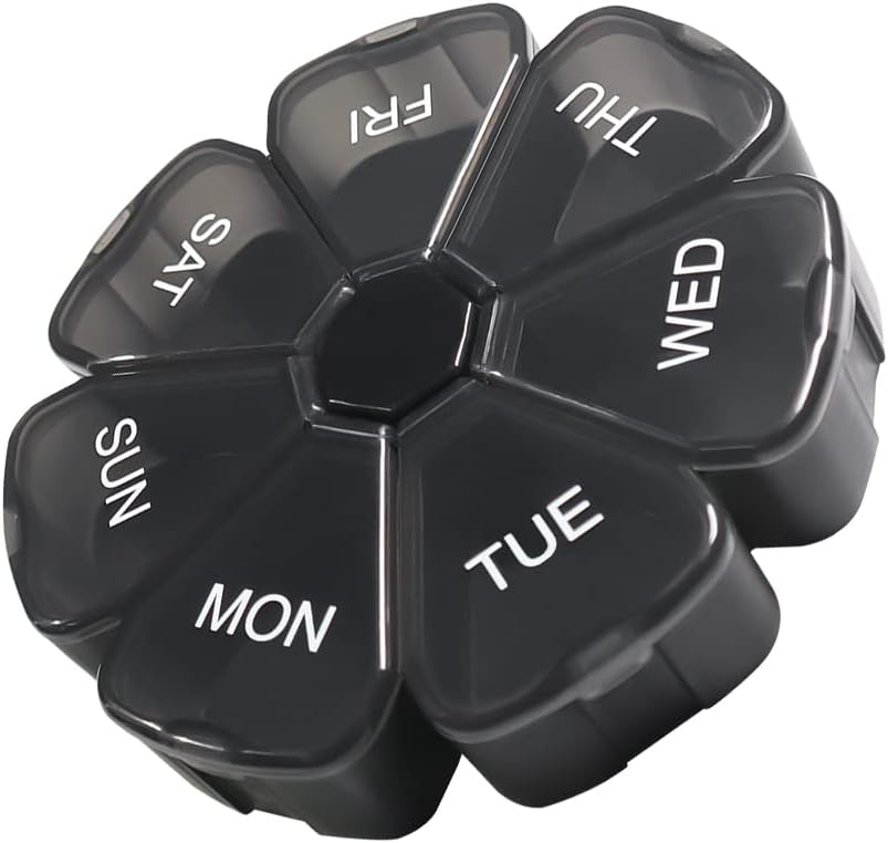 Weekly Large Pill Organizer 7 Day, Pill Box, Pill Case, Pill Container, Travel Pill Organizer, Pill Holder, Pill Box 7 Day, Pill Dispenser, Fish Oil, Pills, Supplements, Vitaminer, Medicine Organizer
