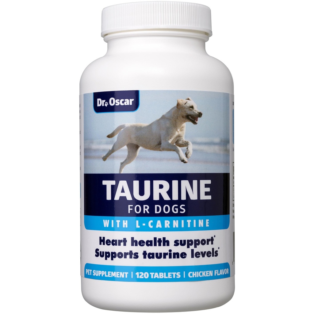 Tauriini täydennysosa koirille Meets RDA 500 mg / 25lbs Paino Toisin kuin useimmat vaihtoehdot, 120ct, Auttaa pitämään koiran sydän terveys, normaali toiminta sydämen lihasten ja normaali veren virtaus
