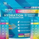 HydroMATE Elektrolyyttijauhe Lajike Pakkaus Kosteus Paketit Matalasokeripitoisuus 16