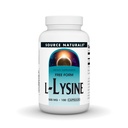 Källa Naturals L-Lysine Free Form -Amino Acid Supplement stöder energiformation och Collagen - 100 kapslar