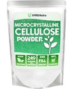 XPRS Nutra Microcrystalline Cellulose Powder - Odorless Cellulose Fiber Powder - 100% Pure Powdered Cellulose Supplement är en olöslig fiber för piller Binder Mix och cellulosa Paste (1,10 pund)