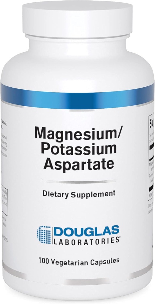 Douglas Laboratories Magnesium/Potassium Aspartate | Stöder kardiovaskulär hälsa och skelettmuskel kontraktilitet | 100 kapslar