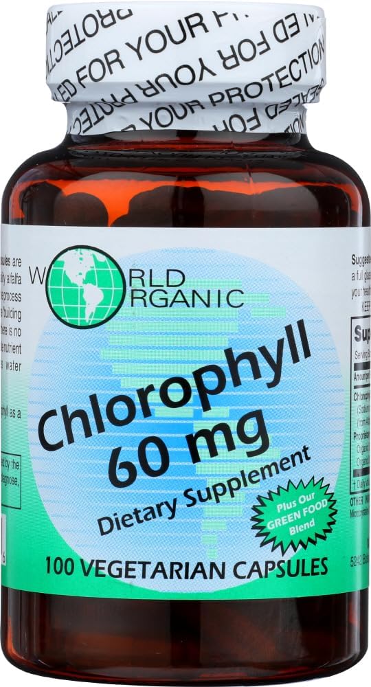 Maailman orgaaninen klorofylli 60MG, 100 CP
