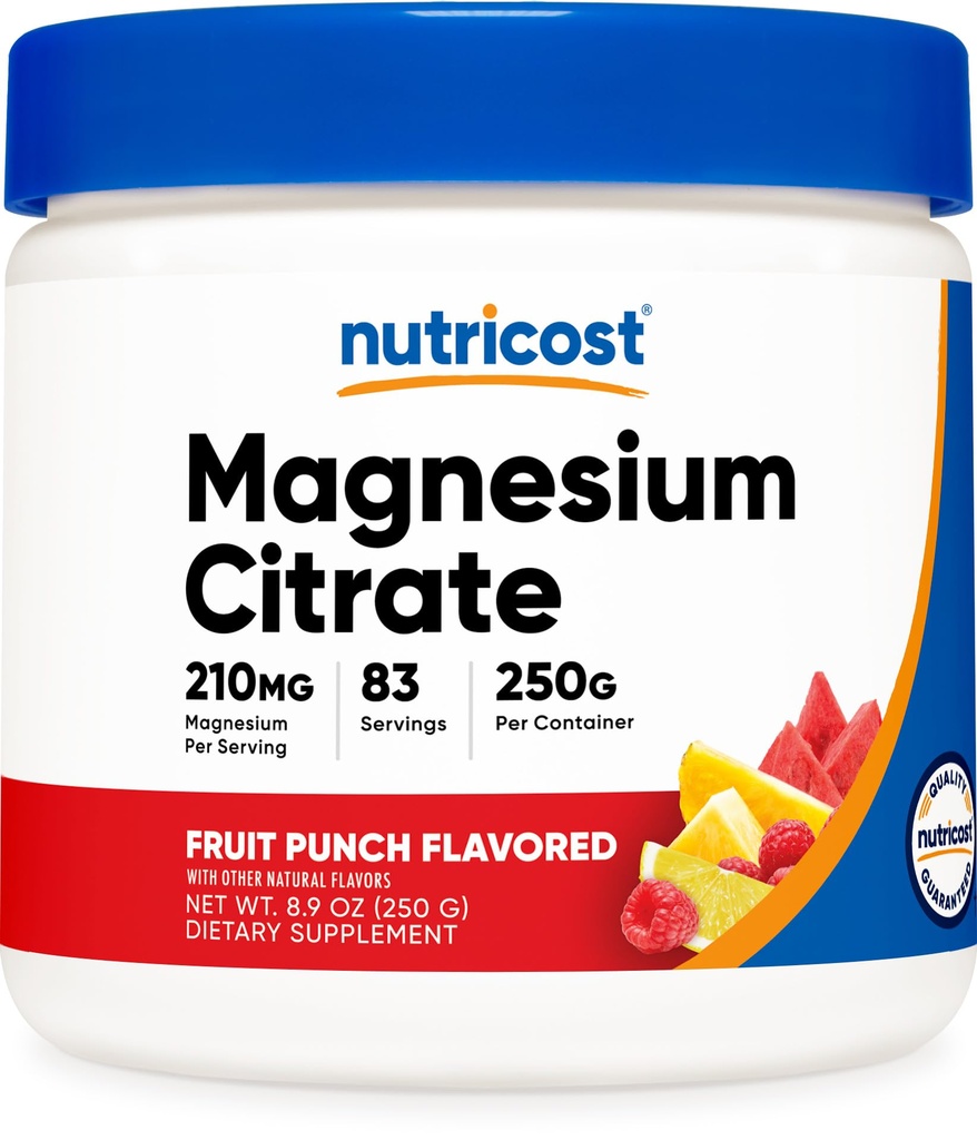 Nutricost Magnesiumsitraattijauhe (Fruit Punch, 250 Gram)