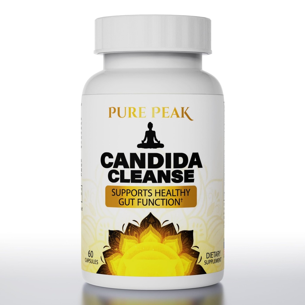 Candida Cleanse - Gut & Colon Support (60 kapslar) - för män och kvinnor - naturliga örter för tarmdetox - Oregano Leaf, Wormwood, Black Walnut, Caprylic Acid