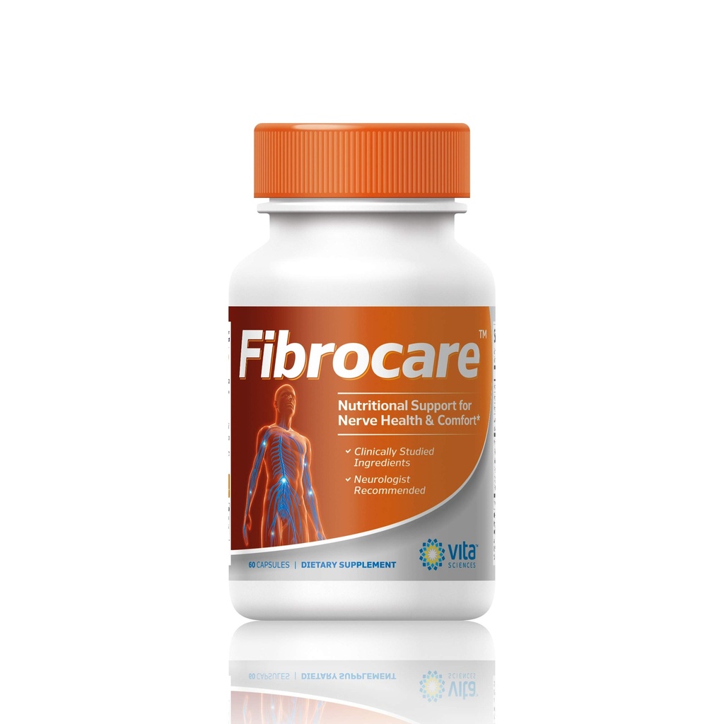 Vita Sciences FibroCare Fibromyalgia Supplement for Fast Repair Nerve Health. Natural R-ALA Form 40x Vahvuus vitamiineja ja antioksidantteja uudistaa ja elvyttää jalat, kädet, jalat ja varpaat. 60 Ct.