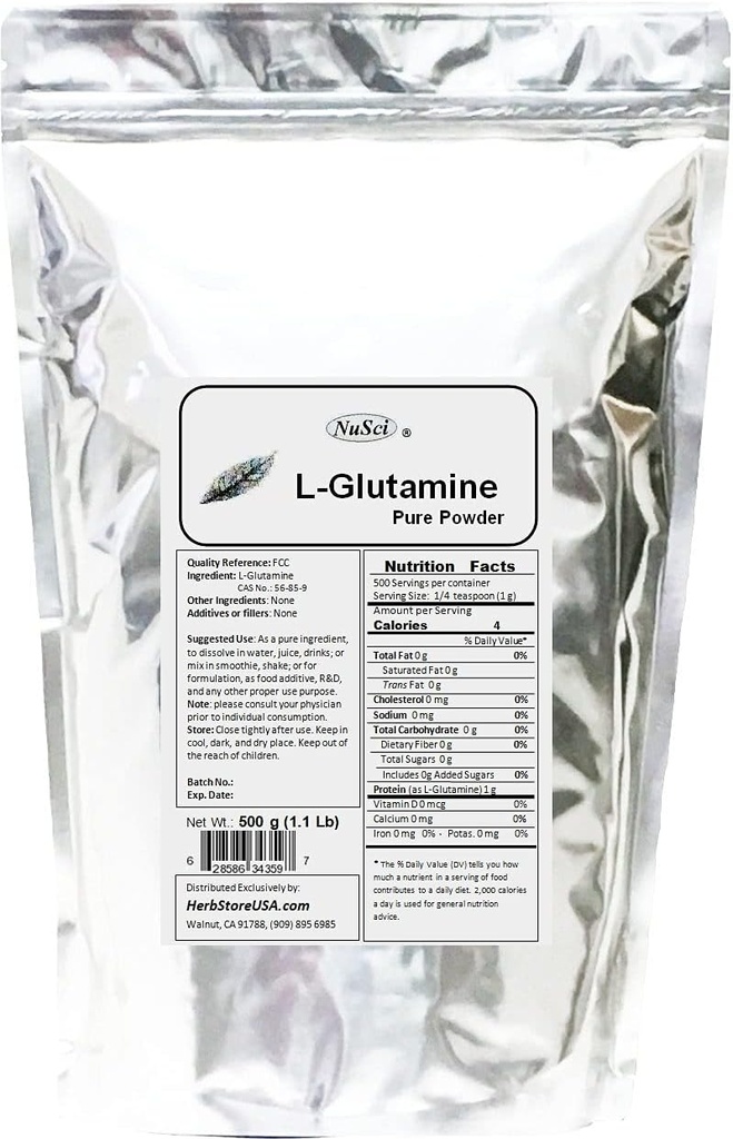 L-Glutaminpulver 500g (1.1 lb) FCC Grade