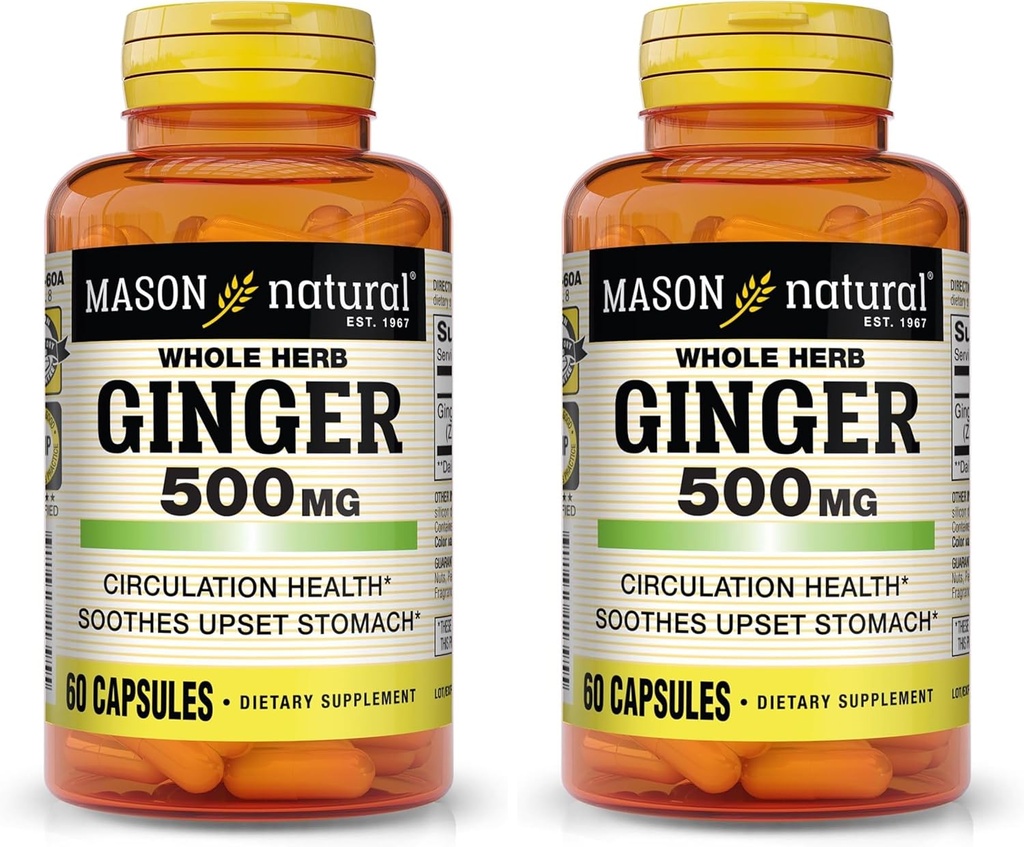 MASON Natural Koko yrtti inkivääri 500 mg, luontaisyrtti, 60 kapselia (pakkaus 2)