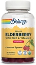 SOLARAY Organic Elderberry Gummies w/Zinc & C-vitamiini ... terve immuunijärjestelmä Support ... Gluteeniton 30 Serv, 60 Ct