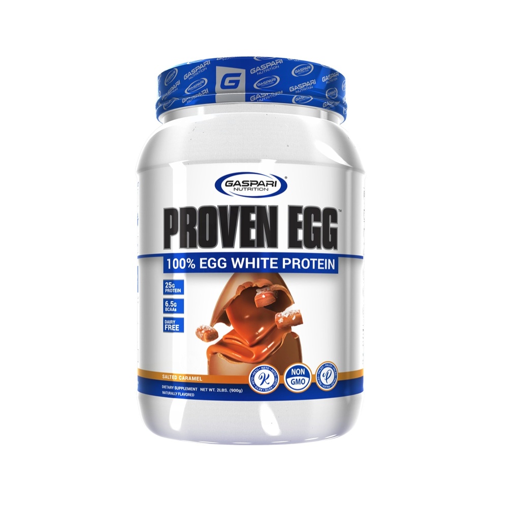 Gaspari Nutrition Proven Egg, 100% Munavalkoinen proteiini, 25g proteiinia, Keto Friendly, Dairy and Laktoositon, soijaton (2 lbs, suolattu karamelli)