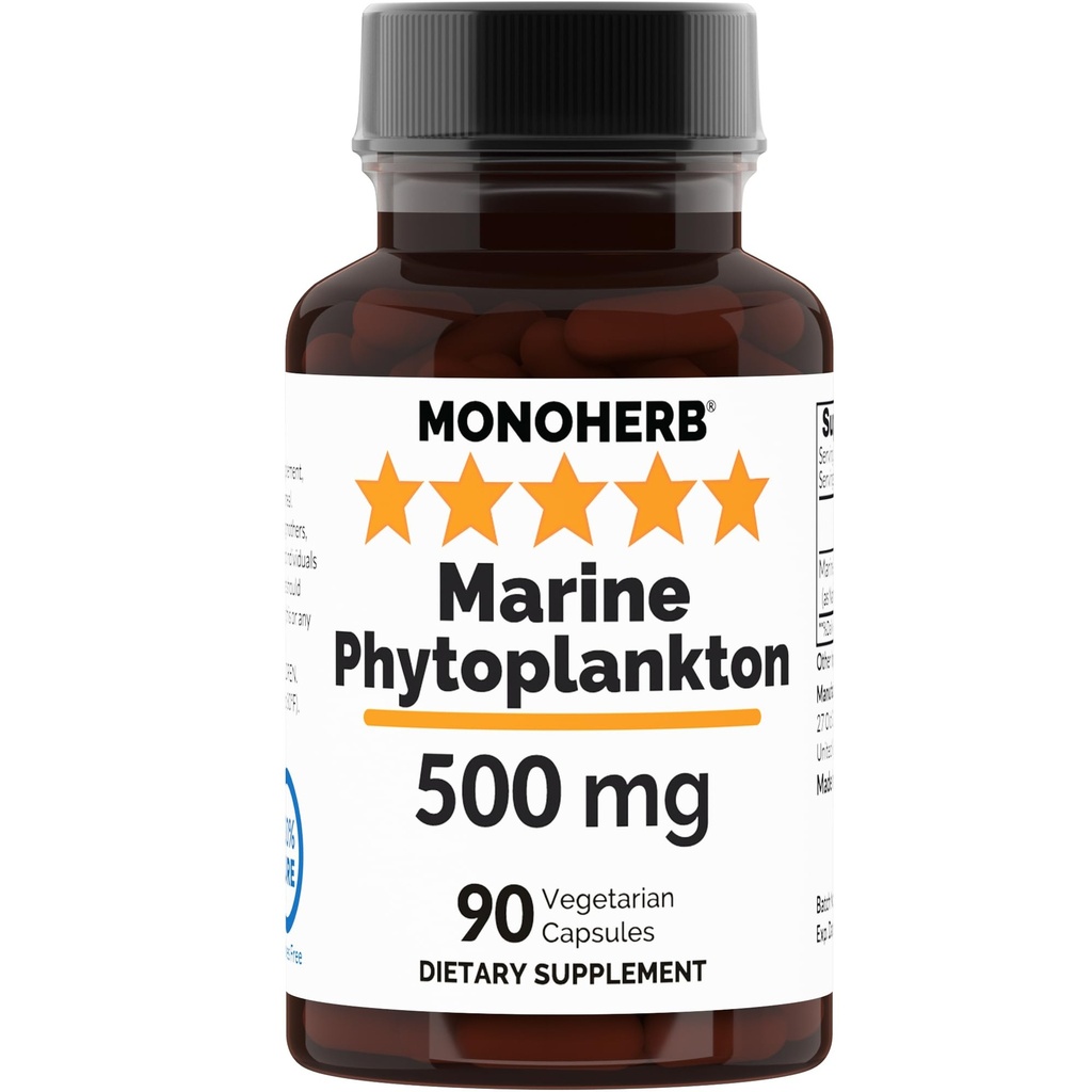 MONOHERB Marine Phytoplankton 500 mg - 90 kasvissyöjän kapselit
