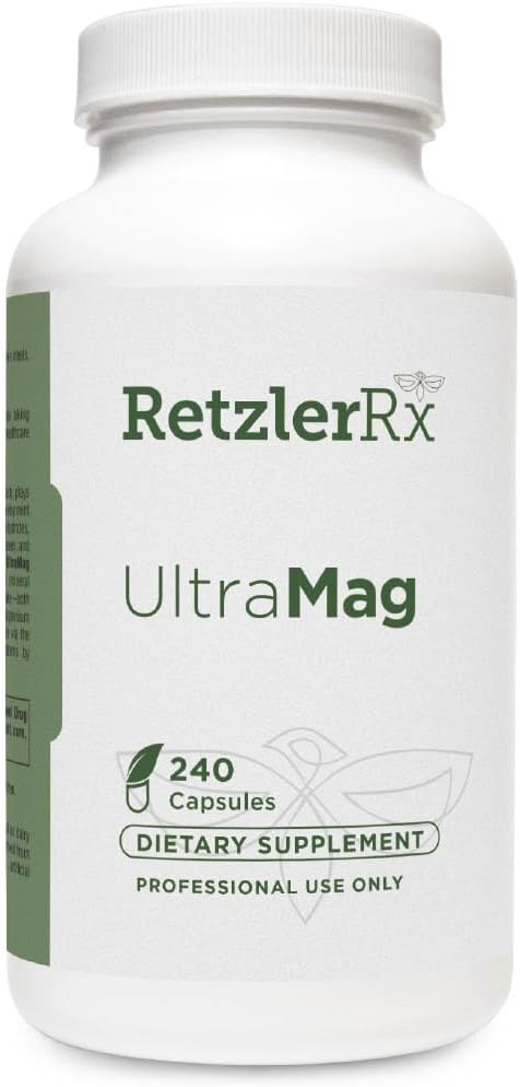 RetzlerRx UltraMag 125 Magnesium Glycinate täydennysosa - 240 kapselia patentoitu TRAACS parantaa imeytymistä - tukee kardiovaskulaarisia terveys, lihasten toiminta, luun terveys & voimakkuus