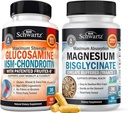 Korkea imeytyminen Magnesiumbisglysinaattikapselit (1 kuukausi tarjonta) Plus Glukosamiini Chondroitin MSM Triple Strength Joint Support Supply (1 kuukausi tarjonta)