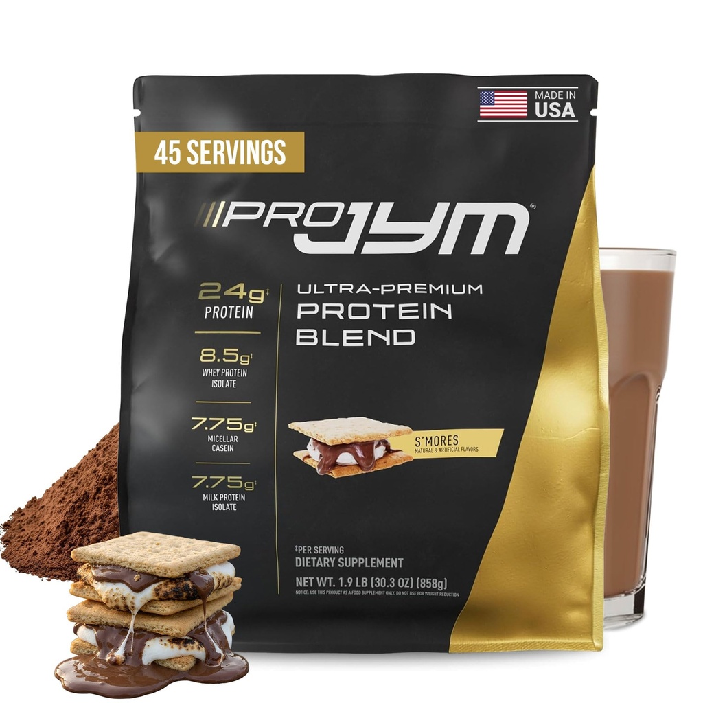 Pro JYM S'Mores Protein Powder - Whey Protein Isolates, Casein och Milk Protein, Lean Muscle Building för Män & Kvinnor, JYM Supplement Science, 45 Servings