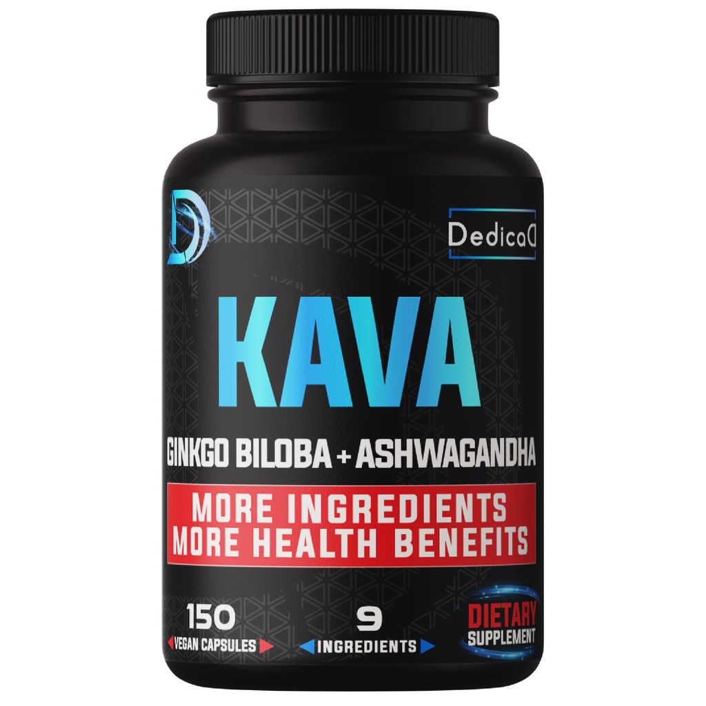 9in1 Kava Kava kapselit 5- Month Supply 15:1 uute uni, mieli ja immuuni tuki - 9 Natural Yrtit Sisältää Ginkgo, Ashwagandha, Graviola, Valerian & More - 150 Vegan kapselit