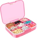 Restree Large Pill Organizer, Moisture Proof & Waterproof Travel Pill Case, Portable Medication Box med Justerbara Dividers för Vitamins Supplements Fish Oil och Daily Pills 9 Compartments (Pink)