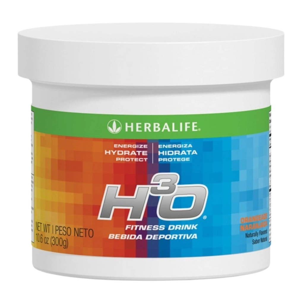 Herbalife H3O Fitness Drink: Orangeade Canister 10.6 Oz (300g), Kolhydrat Blend för omedelbar energi, Energi, Hydrate, Skydda, Naturligt smaksatt