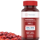 NovaKrill Krill Oil Omega 3 Täydennysosa ... 1000 mg Softgels with EPA, DHA, Astaksantiini ... Ei Fishy Jälkimakua... Helppo niellä Antarktis Krill Oil 60 nestemäistä kapselia