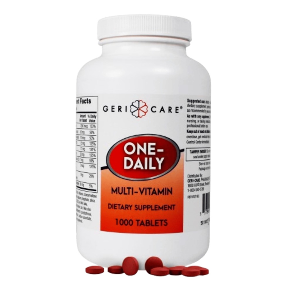 GeriCare One-Daily Multi-Vitamin Tablets Dietary Suplement, 1000 Count (Pack av 1)