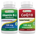Best Naturals B2-vitamiini (Riboflaviini) 100 mg & COQ10 100 mg