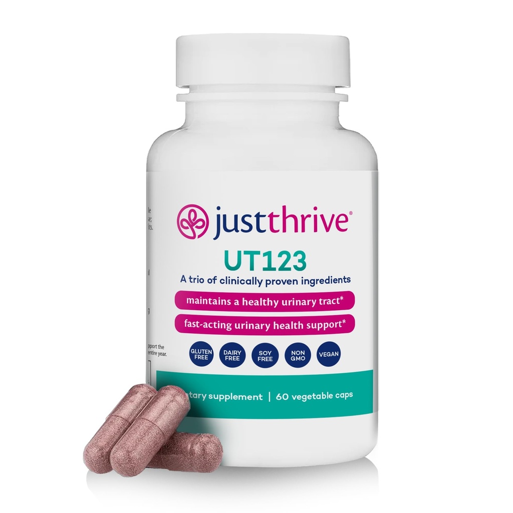 Just Thrive UT123 - tukee virtsateiden terveys naisille - valmistettu karpalo, 60 kapselia