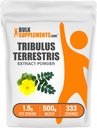BulkSupplements.com Tribulus Terrestris Extract Powder - Tribulus Terrestris Supplements, Herbal Supplement - Gluten Free, 1,5g per Servering, 500g (1.1 lbs) (Pack of 1)