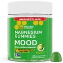 Mieliala Magnesium Gummies - 200mg Magnesium Citrate & 125 mg Sensoril Ashwagandha Gummies - L Theanine rauhoittaa ja stressi tukea - Mag Citrate ja Ashwagandha täydentää - 30 Green Apple Chewables