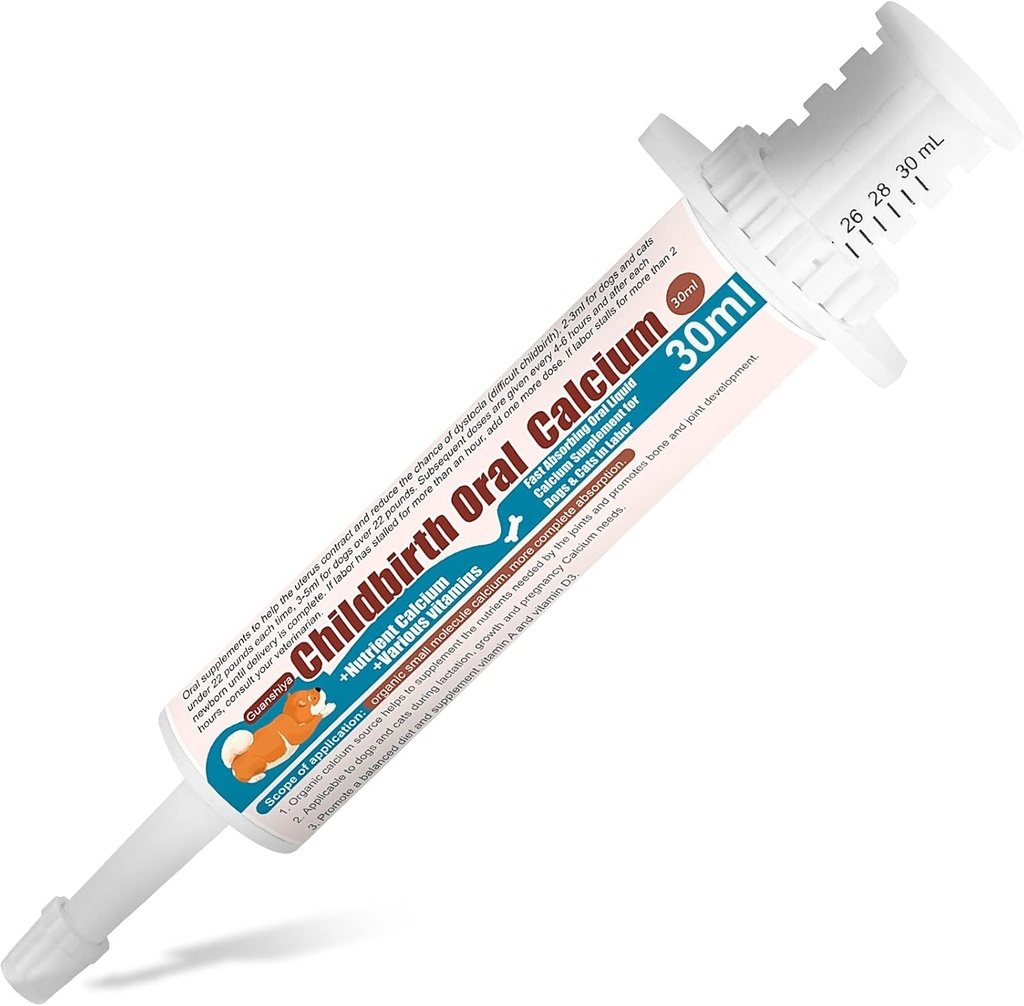 Suun kalsiumia koirille Nopea absorbing kalsium täydentää neste - Whelping, hoito, ja kalsiumin puute tukee tehokasta labor-30 cc