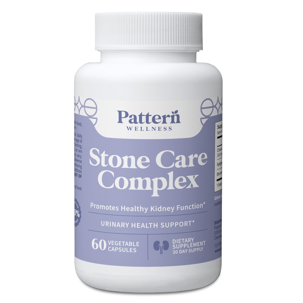 Pattern Wellness Munuaiset Stone Complex - Stone Breaker, Plant-Baseed Formula - Munuaisten toiminnan tuki - 3rd Party Lab testattu - ei-GMO, Vegan