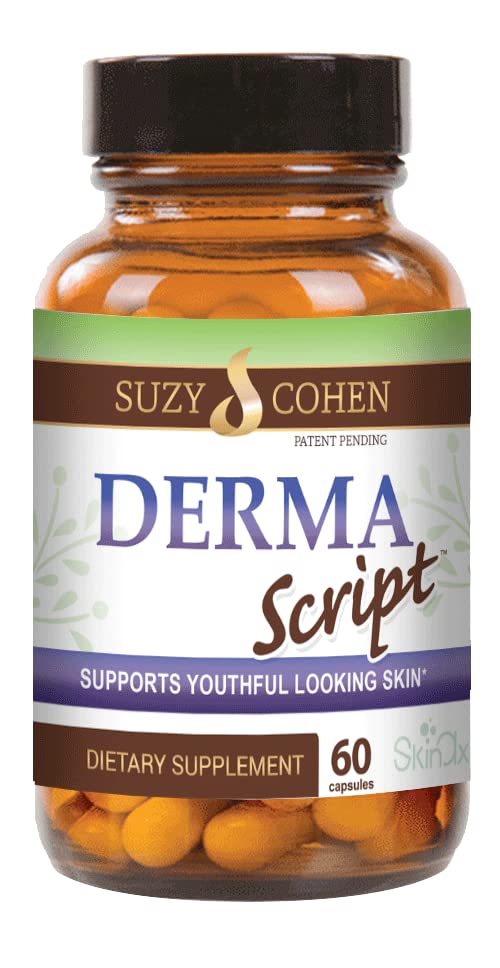 Script Essentials DermaScript Clear Skin Probiotic- Skin Care Routine Supplement - Biotin Face Supplemnt - Fights Acne, Dryness, Irritation och Rashes (60 kapslar)