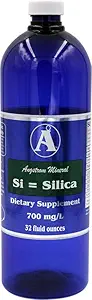 Silika Supplements by Angstrom Minerals - Liquid Ionic Silica Mineral Water 32oz 700ppm