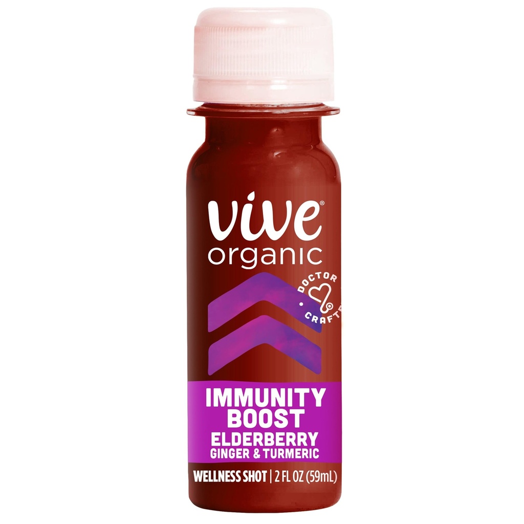 Vive Organic Elderberry Immuniteetti Boost Wellness Shot, 2 fz