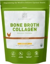 Amy Myers MD Bone Broth Collagen Powder - Organic Chicken Bone Broth - tukee terveitä iho & kynnet - Gut Health & Joint Support - 20 tarjoilua, kananmaku