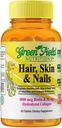 Greenfield Nutritions Halal Biotin Tablet for Adult - 60 Halal Multivitamin för hårskinn och naglar - Hög styrka 5000mcg Biotin med 50mg Collagen och mineraler - Gelatin Gluten Free, Non-GMO Vitamin