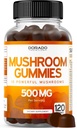 Sieni Gummies 2500mg 10 in 1 Blend (120 Gumies Lions Mane, Cordyceps, Reishi & enemmän toiminnallisia sieniä) Focus & Brain Sieni täydentää - Vegan & kolmas osapuoli testattu - USA Made
