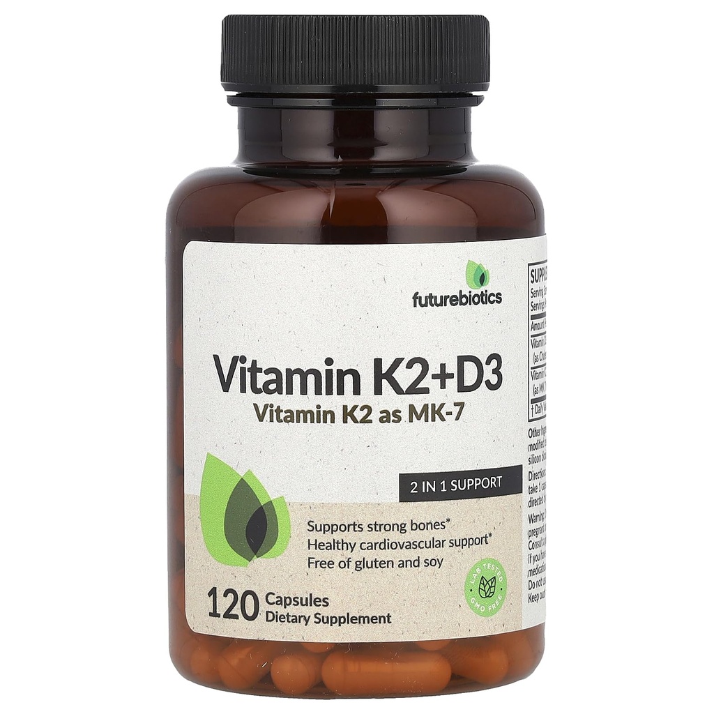 Futurebiootit K2-vitamiini + D3, 120 kapselia