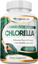 VibraxLabs Chlorella Capsules - Broken Cell Wall 600 mg Veggie Pills (1200 mg Servering) - Proteinpulver tillskott för naturlig avgiftning, bäst med Spirulina, No Aftertaste, Made in USA