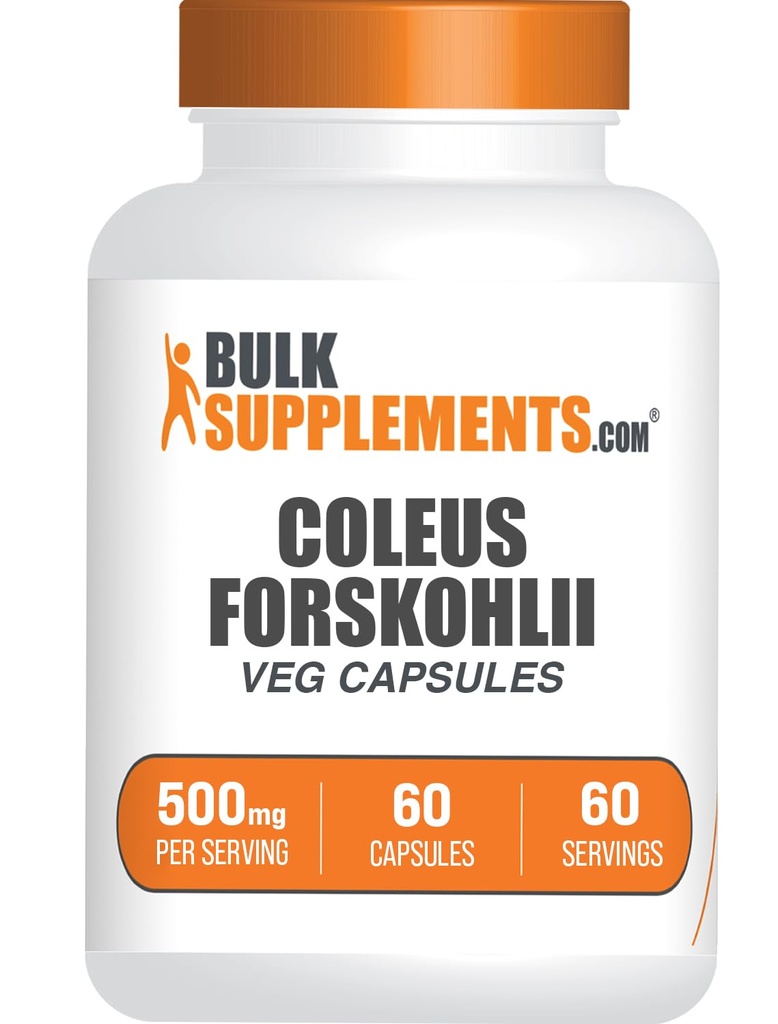 BulkSupplements.com Coleus Forskohlii Extract kapselit - Forskolin-lisä, Forskolin-kapselit - Herbal Supplement, Gluteeniton, 1 kapseli per tarjoilu, 60 kapselia (pakkaus 1)