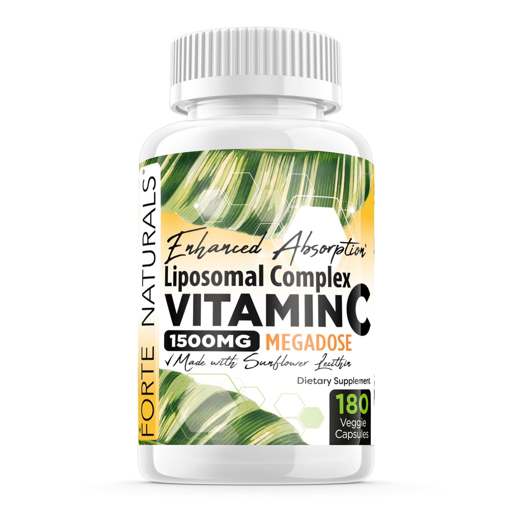 High Dose Vitamin C 1500mg Liposomal C Complex Supplement med Sunflower Lecithin Capsules Supplements Clogged Milk Sunflower Lecithin 180 Capsules Celebration Vitamins