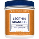 Vitamin Shoppe Lecithin Granules - Naturlig kombination av viktiga fettsyror för att stödja hjärna och nervfunktion, 100% sojabaserad, en gång dagligen (16 ounces pulver)