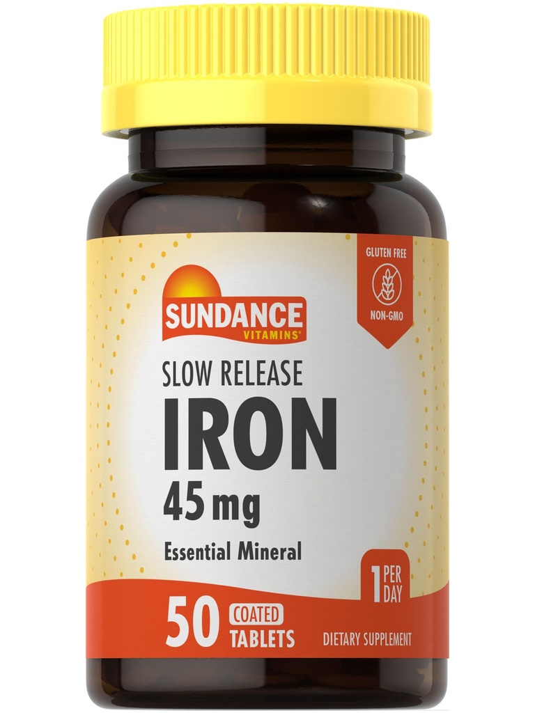 Sundance Iron 45mg Slow Release Pillerit ... 50 tablettia...
