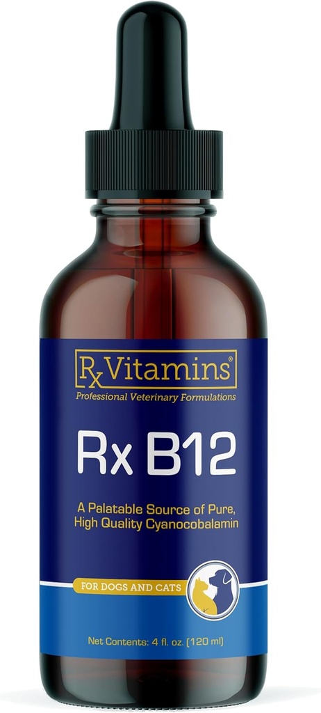 RX-vitamiinit B12 koirille ja kissoille - koiran digestiivinen tuki paranneltu aineenvaihdunta prosessi - puhdas B12 kissat tukea hermosto - ihanteellinen koiran vitamiinit ja kissa tarvikkeet - 4oz