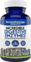 Stonehenge Health Incredible Digestive Enzymes - 18 Plant-Based Enzymes - Lipase, Lactase, Protease, Amylase, Bromelain för Gas, Bloating, Trötthet (1)